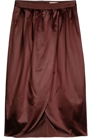 ULLA JOHNSON Pleat-detailing midi skirt