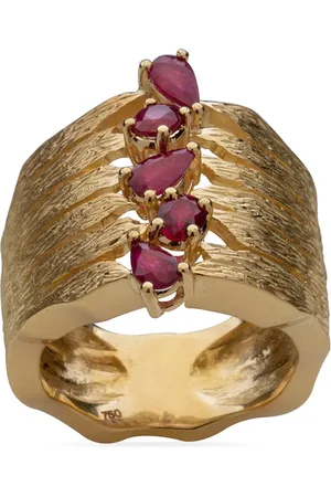 GAËLLE 18kt yellow Côte a Côte ruby ring