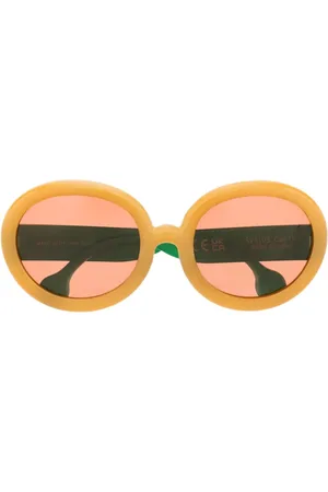 The Animals Observatory Logo-print round-frame sunglasses