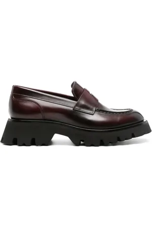 santoni Alfie penny-slot leather loafers