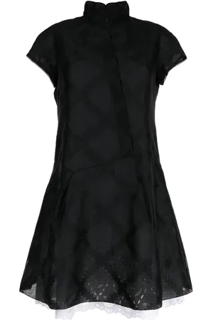 SHIATZY CHEN Lace-underlay cotton dress
