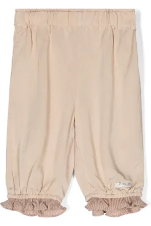 Donsje Ruffled-trim twill trousers