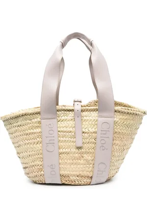 Chloé Sense straw beach bag