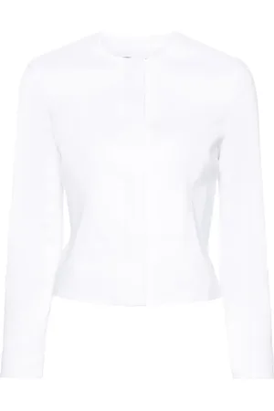 THEORY Peplum-hem cropped jacket