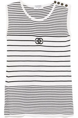 CHANEL 1990-2000s striped top
