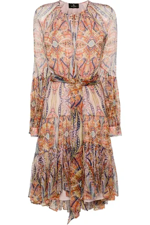 Etro Graphic-print silk midi dress