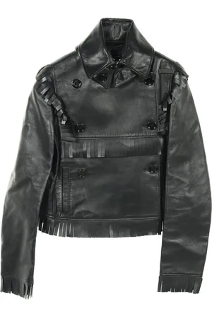 Burberry 2020s fringed leather jacket