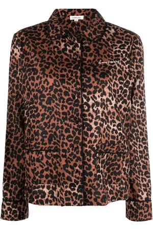 LOVE Stories Leopard-print organic cotton shirt