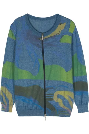 VERSACE 2000s knitted zipped cardigan