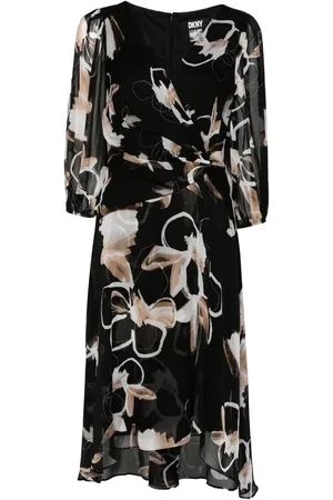 DKNY Floral-print midi dress