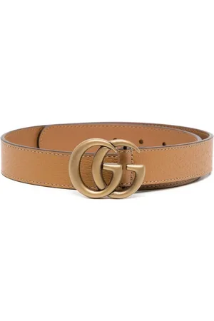 Gucci GG-buckle leather belt