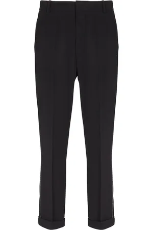 Balmain Rhinestone-embellished tailored trousers