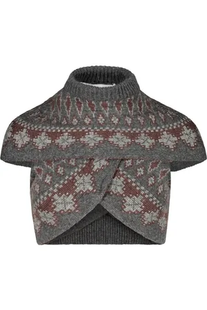PAOLINA RUSSO Cropped knitted top