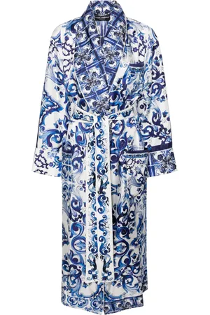 Dolce & Gabbana Majolica-print silk house coat