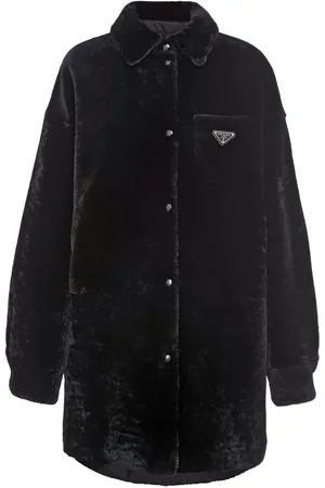 Prada Triangle-logo reversible coat