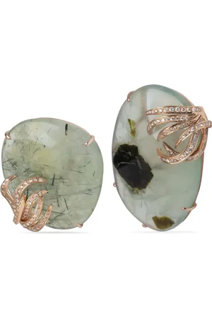 GAËLLE 18kt rose gold Soleil Vert diamond earrings