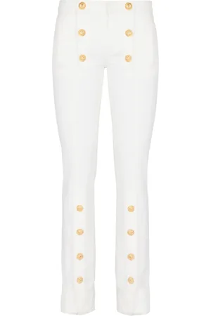Balmain Button-detail slim-cut jeans