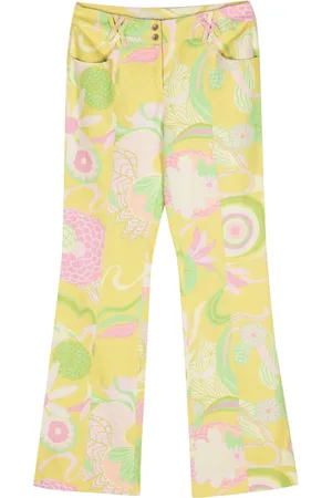 Dolce & Gabbana 2000s floral-print flared trousers