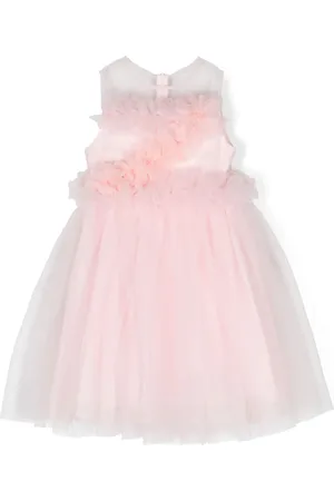 PATACHOU Floral-appliqu?? tulle dress