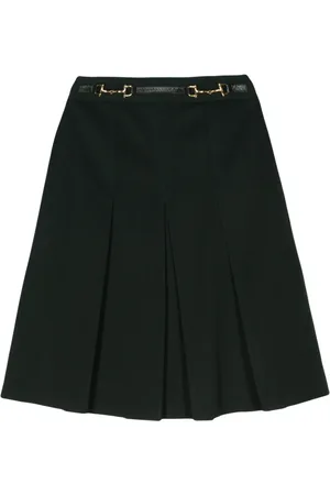 Céline 1970s horsebit pleated skirt