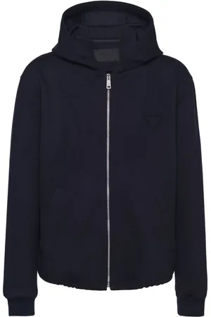 Prada Zip-front wool hoodie