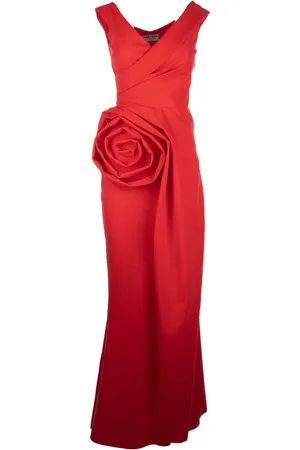 CHIARA BONI Tekkan rose-detail evening gown