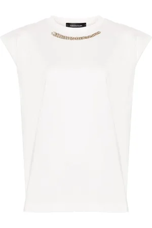 Fabiana Filippi Beaded cotton T-shirt