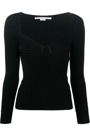 Stella McCartney Cut-out ribbed knitted top