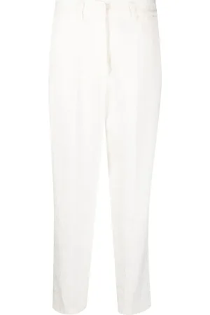 FORTE FORTE Linen-blend jacquard trousers