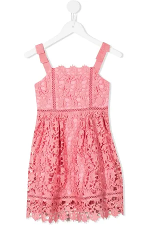 Self-Portrait Lace-detail sleeveless dress