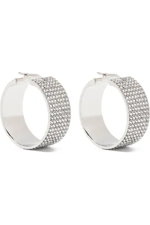 Amina Muaddi Crystal-embellished hoop earrings