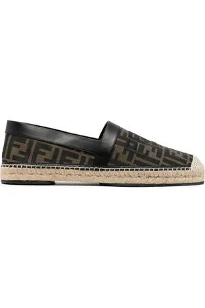 Fendi FF monogram-print cotton espadrilles
