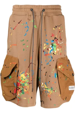MOSTLY HEARD RARELY SEEN Paint-embroidered cargo shorts