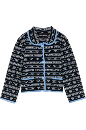 Emporio Armani Logo-jacquard knitted jacket