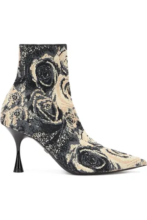 Roberto Cavalli Floral-print ankle boots