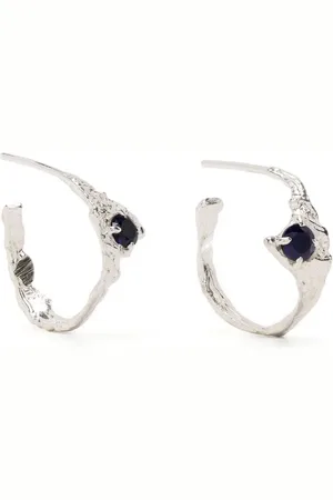 Lee Half-hoop gemstone earrings