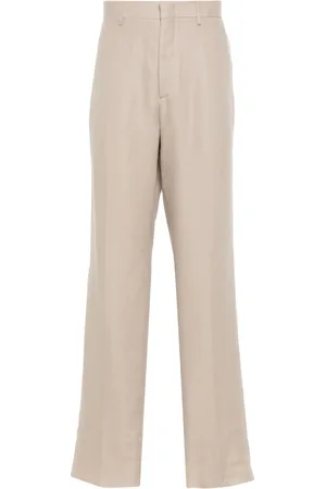 TAGLIATORE Linen straight trousers