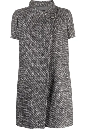 CHANEL Short-sleeved elongated cotton jacket