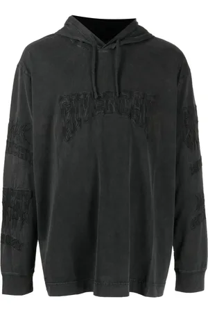 Givenchy Embroidered logo faded-effect hoodie