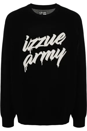 Izzue Logo-intarsia-knitted jumper