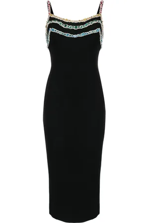 Zuhair Murad Crystal-embellished cady midi dress