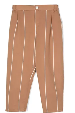 DOUUOD KIDS Striped tapered trousers