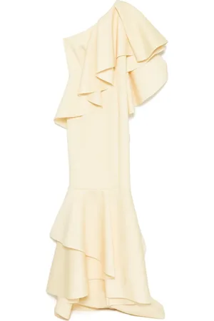 Saiid Kobeisy Ruffled scuba long dress