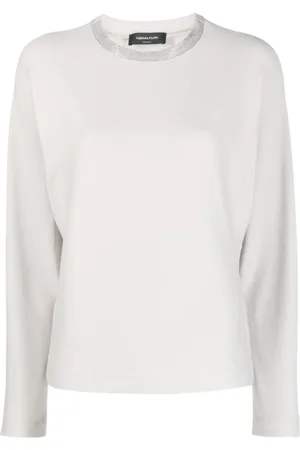 Fabiana Filippi Beaded crew-neck jumper