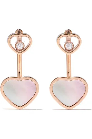 Chopard 18kt rose gold, diamond Happy Hearts earrings