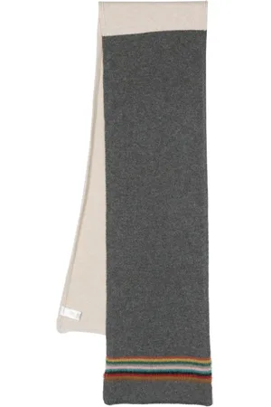 Paul Smith Two-tone stripe-border scarf