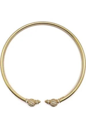 JENNIFER GIBSON JEWELLERY Vintage Christian Dior Crystal Torque Necklace 1970s