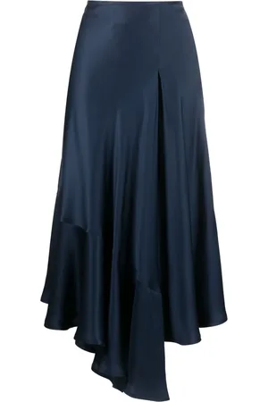 Colville Asymmetric-hem silk skirt