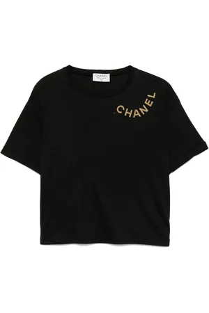 CHANEL 1990-2000s Round Neck Short Sleeve Top