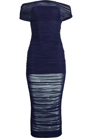 SER.O.YA Noel ruched off-shoulder dress